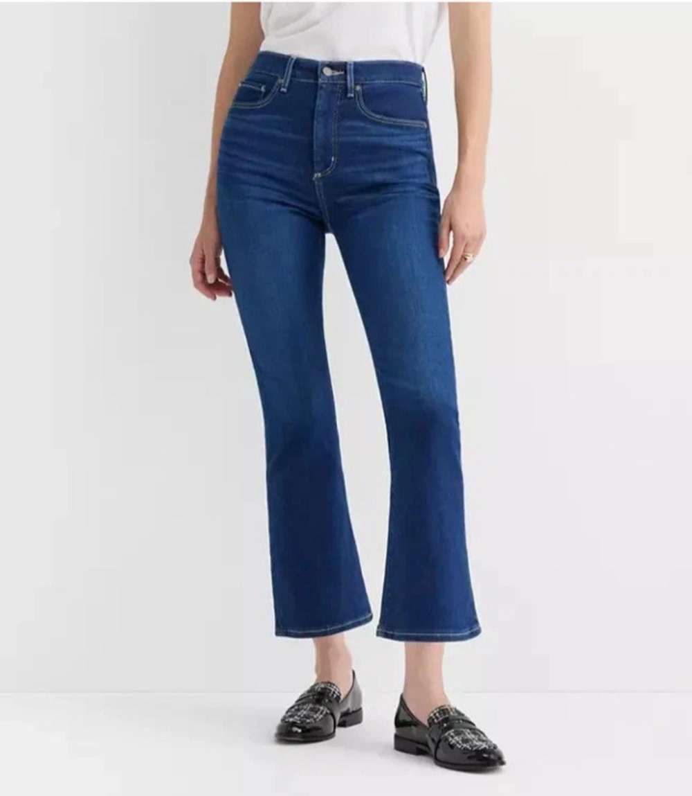 LOFT High Rise Kick Crop Jeans Women's 27 / 4 NEW High Rise Stretch Denim Pants